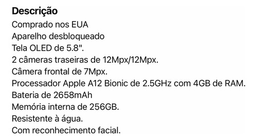 iPhone XS Pro Max 256 Gb
