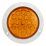 Plafon 19 Led Redondo 4 Pulgadas Estrobo Bisel Cromo 12-24vf