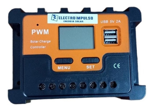 Regulador De Carga Solar 10a 12/24v Pwm Xlp Electroimpulso