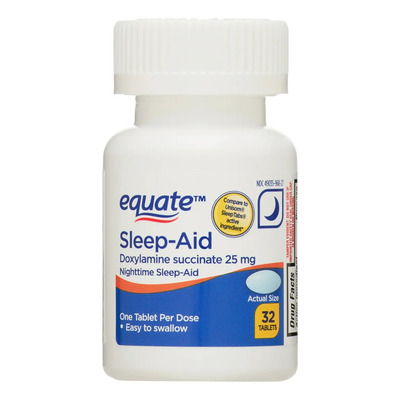 Equate Sleep Aid Doxilamina 25 Mg Con 32 Tabletas Sabor Sin Sabor | Envío gratis