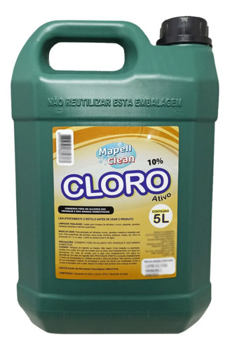 Cloro Liquido 12% Multiuso Ativo Desinfetante Geral 5l Full