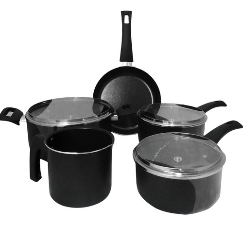 Set Ollas Sarten Bateria Masala 5 Piezas Antiadherente