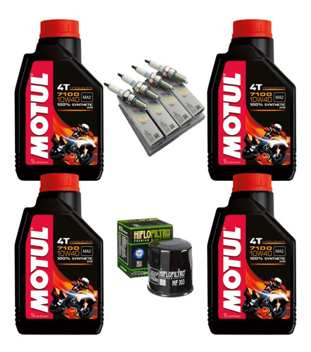 Kit Afinacion Motul 7100 Ngk Hf Zx10r 08-15 Gsxr 1000 07-20