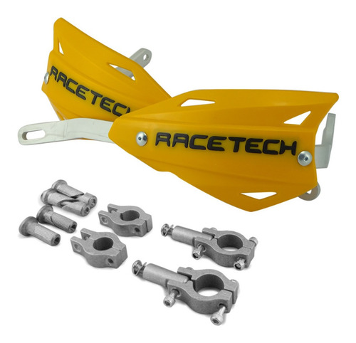 Cubremanos Racetech Vertigo Aluminio Color Amarillo Universa