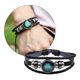 Pulsera Signo Zodiaco Horóscopo Pulsera Cuero Hombre Mujer