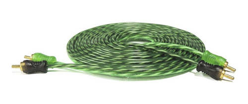 Cabo Rca 5 Metros Serie 200 Pro Blindado Injetado Verde 4mm