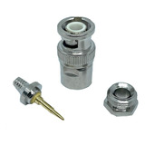 Kit Com 05 Peças - Conector Bnc Macho 75r Solda Rg59/rg6