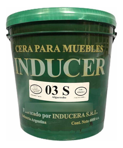 Cera Para Muebles De 4 Kg Inducer Algarrobo