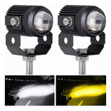 Faro Led De 60w Para Motocicleta,blanco/amarillo 1 Pieza