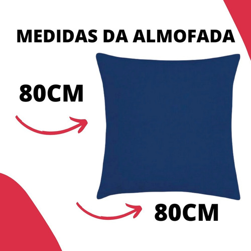 Kit 2 Almofada Grande Para Cabeceira Cama Box Queen 80x80  