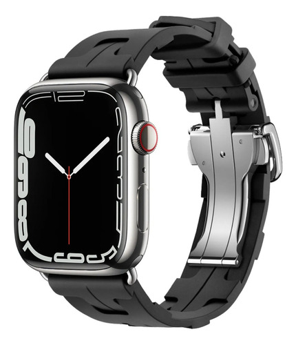 Correa Con Hebilla De Mariposa Para Apple Watch 9 8 7 Se 6 5