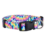 Native Pup Collar De Perro Tie Dye, Patas Y Huesos Hippie Ti