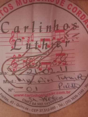 Cavaco Acústico Carlinhos Luthier Pinho Brilhante.