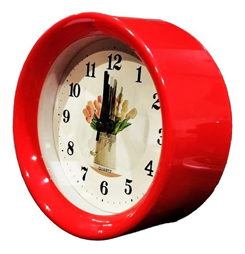 Reloj Despertador Redondo Dormitorio Casa Colores Alarma