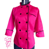 Filipinas Chef Fussion, Rosa Fucsia Bies Negro, Dama