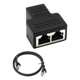 Rj45 Cat5 6 Ethernet Cable Lan Puerto 1 A 2 Adaptador De