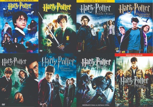Saga Harry Potter - Colección Completa - 8 Peliculas - Dvd