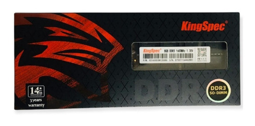 Memoria Ram Ddr3 8gb Portatil 1600mh Kinspec