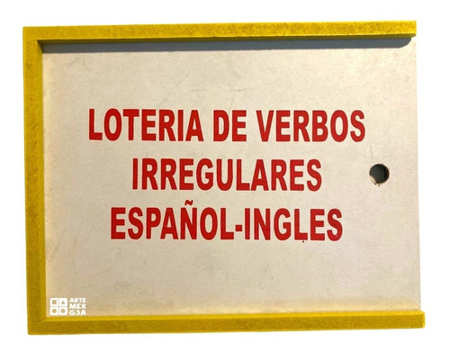 Lotería Verbos Irregulares Español Ingles Juegos Didácticos