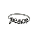 Anel Feminino De Prata 925 Peace Paz Pandora