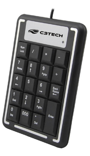 Teclado De Pc Numérico Mini Calculadora Usb C/ Fio 19 Teclas