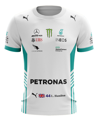 Camisa Dry Fit Uv50+ Mercedes Hamilton 2022 F1