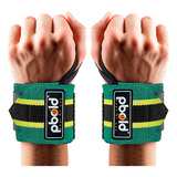 Straps Muñequeras Correas Antideslizantes Barras Pesas Gym Color Verde