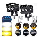 Par Luces Led Auxiliares Faros De Lupa Para Auto Moto 120w