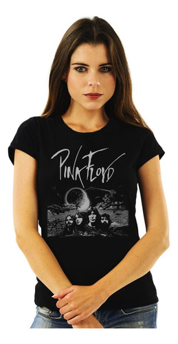 Polera Mujer Pink Floyd Faces Albums Grayscale Rock Impresió