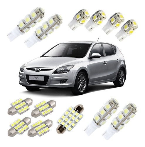 Kit Lampadas Led I30 Pingo Teto Placa Ré Torpedo Super