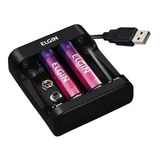 Carregador De Pilhas Elgin Usb Com Cabo Aaa/ Aa / 9v