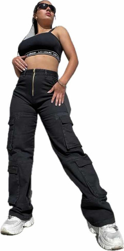 Jean Las Locas Mom Cargo Sick Original 100% Pantalón Mujer