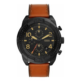 Reloj Hombre Fossil Fs5714 Cuarzo 50mm Pulso Marron En Cuero