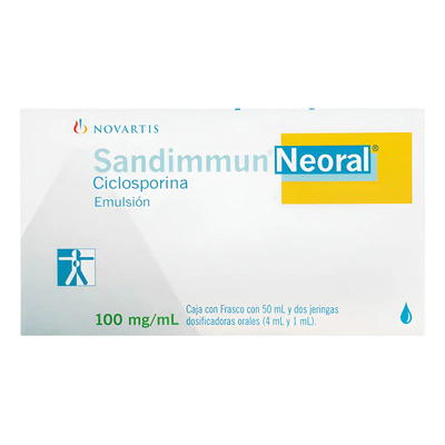 Sandimmun Neoral 100 Mg\u002Fml Ciclosporina Solución Oral Frasco | Meses sin interés