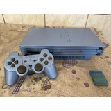 Console Playstation  Fat Aqua Blue Scph-39000  Na Caixa