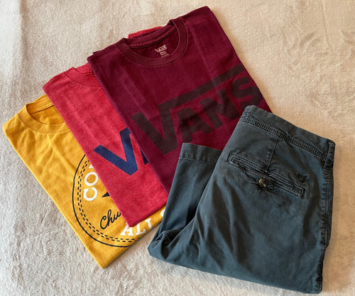 Lote Ropa Bermudas T28 + 3  Remeras S, 2 Vans Y 1 Converse