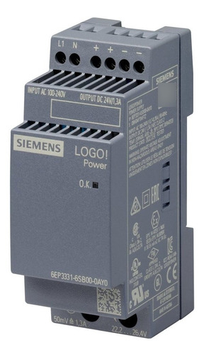 Fuente Logo! Power Siemens E:100-240v S:24vcc 1,3 A