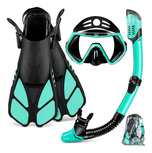 Set Completo Snorkel Adulto Profesional - Máscara Aletas