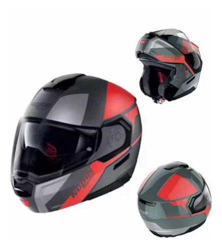 Casco Nolan N90-3 Abatible Rojo Mate Lente Y Pinlock Xl