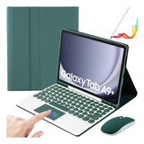 Funda Teclado+mouse+lápiz Para Galaxy Tab A9plus 11' Verde