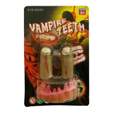 Set Dientes De Vampiro Y Dedos De Latex Para Disfraz