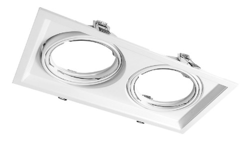 Spot Embutir Ar111 Doble 2 Luces Gu10 Cardani Aecar-x2 Blanc