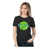 Polera Mujer Rick And Morty Logo Algodón Orgánico Wiwi