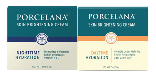 Set Cema Porcelana Skin Lightening Cream 85gr C/u Dia Noche