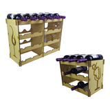 2 Cavas Soporte Para Botellas De Vino Para 24 Y 12 Botellas