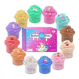 Paquete De 12 Slimes Diseño Cupcakes De Colores Para Niños