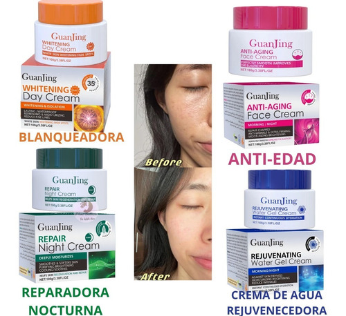 Crema Facial Antiedad Blanqueadora Hidratante Multifuncion 