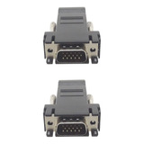 2 Adaptador Conector Macho Vga X Rj45 Fêmea Rede 2 Par