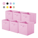 Cajas De Almacenamiento De Organizadora Tela Plegables/6pcs