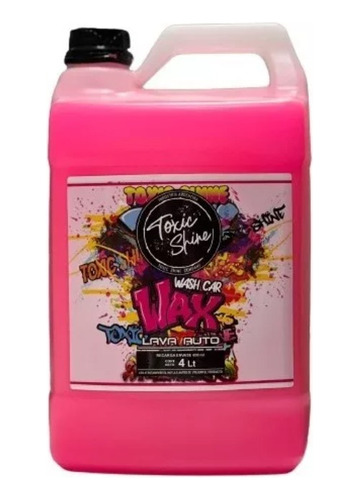 Shampoo Lava Auto Con Cera Wax Ph Neutro Toxic Shine 4lts